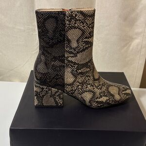 French Connection Black and Brown Ankle Boots